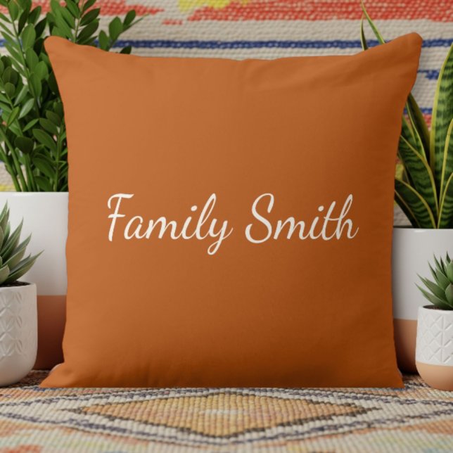 Dark Orange Decorative Pillow - Simple  (Creator Uploaded)