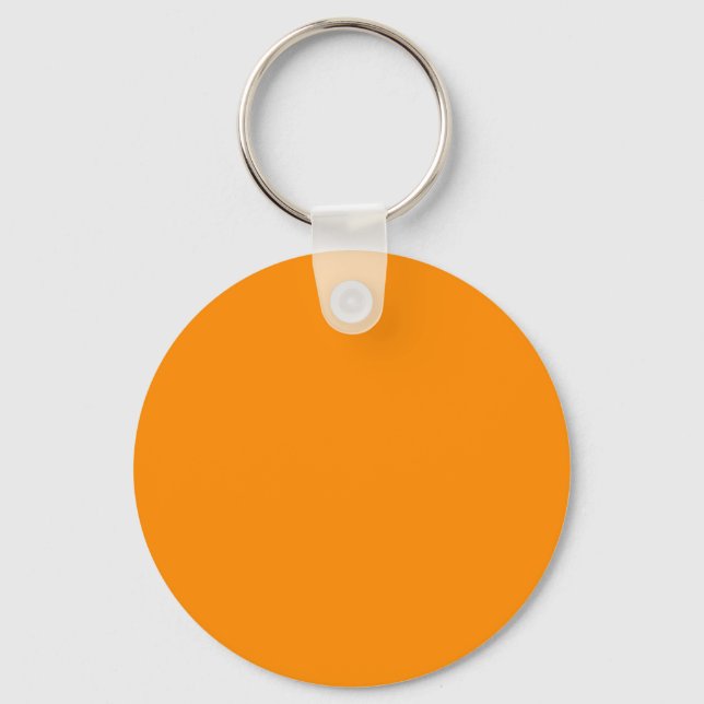 Dark Orange FF8C00 Colour with Add Your Name Optio Keychain (Front)