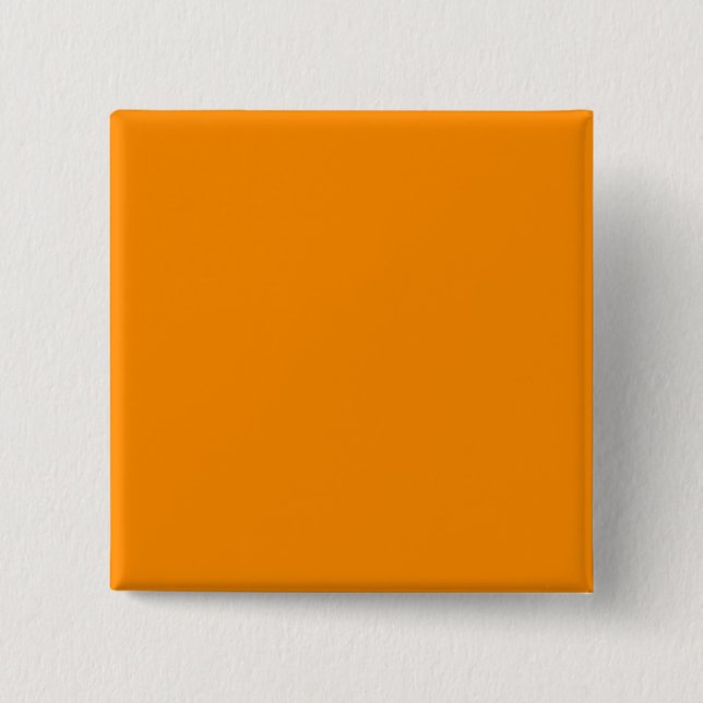 Dark Orange FF8C00 Solid Colour Design Button (Front)