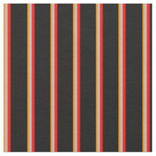 Dark Orange, Grey, Red, and Black Coloured Lines Fabric