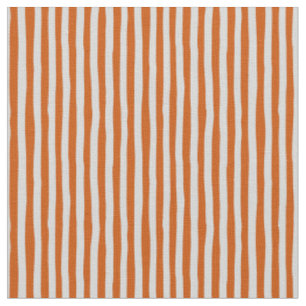 Dark Orange & Light Gray Wonky Stripes Fabric
