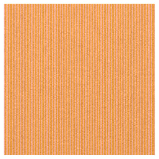 Dark Orange & Light Salmon Lined Pattern Fabric (Close Up)