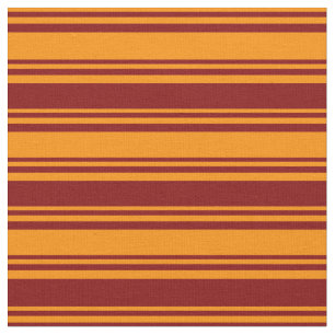 Dark Orange & Maroon Lined Pattern Fabric