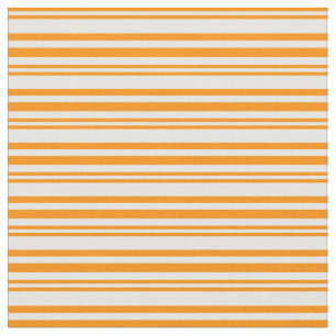 Dark Orange & Mint Cream Stripes Fabric