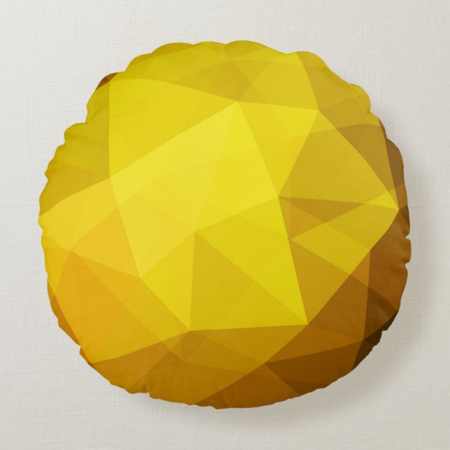 Dark orange polygonal. A completely new colour ill Round Pillow (Front)