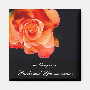 Dark Orange Rose Magnet