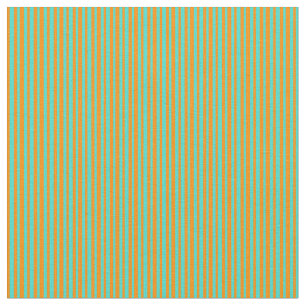 Dark Orange & Turquoise Lines Fabric
