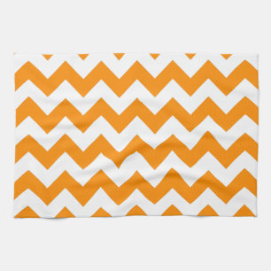 Dark Orange Zigzag Kitchen Towel