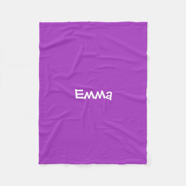 Dark Orchid Personalized Fleece Blanket (Front)