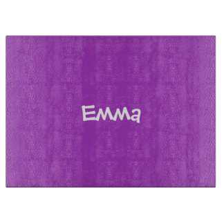 Dark Orchid Personalized Glass Cutting Board