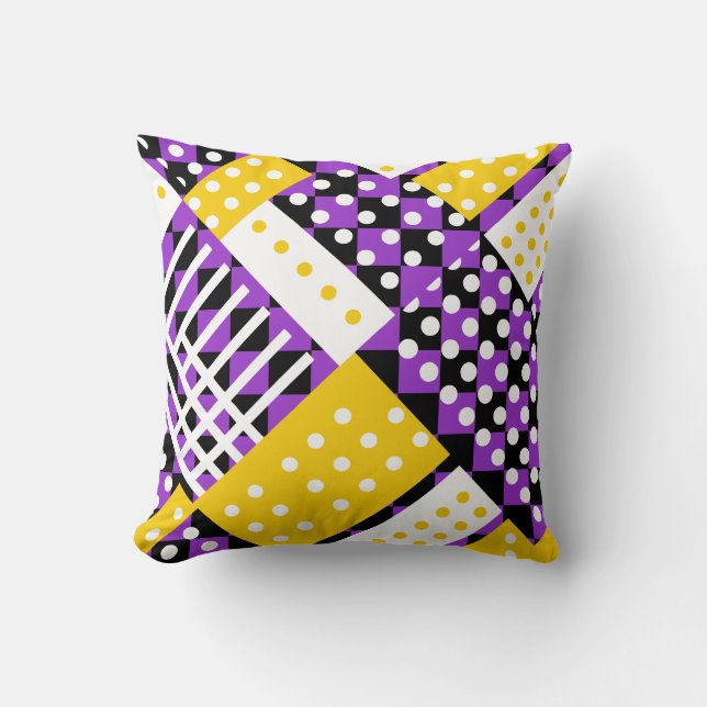 Dark Orchid purple Throw Pillow (Front)