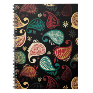 Dark Paisley Notebook