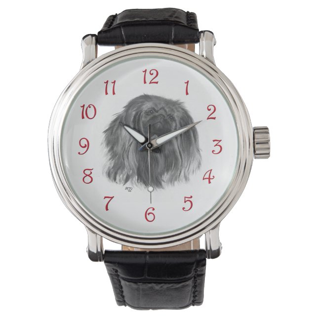 Dark Pekingese Watch (Front)