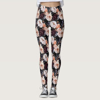 Dark Peonies Floral Pattern