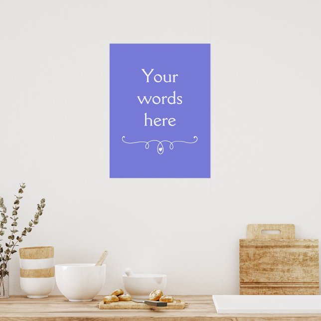Dark Periwinkle Purple Poster (Kitchen)