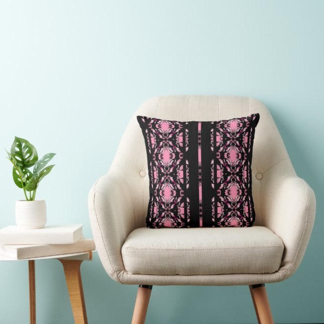 Dark Petal - Colour of heart Throw Pillow (Chair)