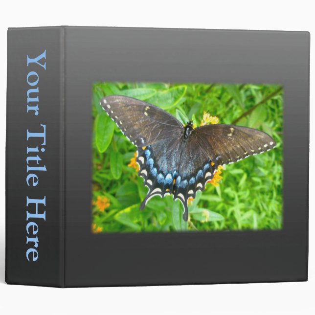 Dark Phase Tiger Swallowtail Butterfly Items Binder (Front/Spine)