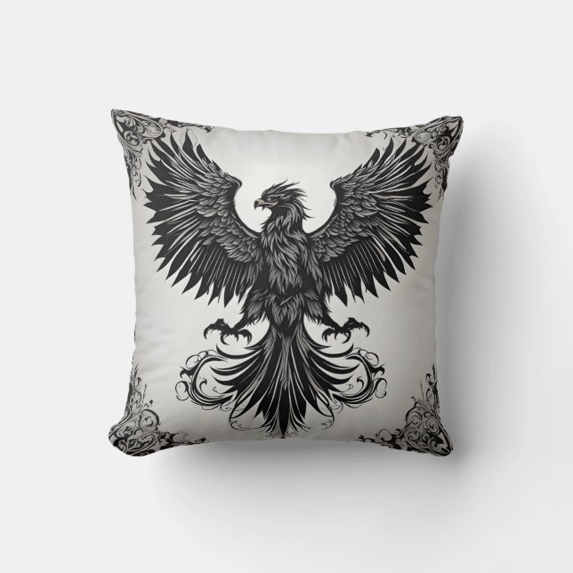 Dark Phoenix Throw Pillow (Front)