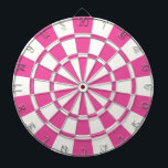 Dark Pink And White Dartboard<br><div class="desc">Dark Pink And White Dart Board</div>