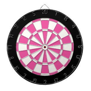 Dark Pink Black And White Dartboard