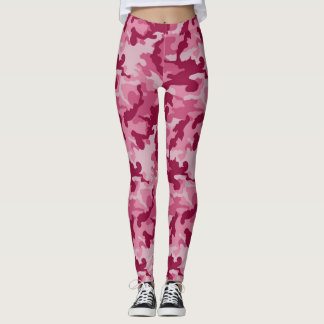 Dark Pink Camo - Women's Legging