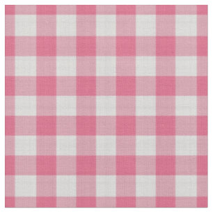 Dark Pink Checkered gingham Plaid Fabric