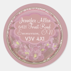 Dark Pink Crocus labels