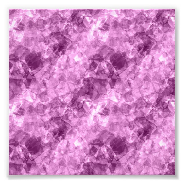 Dark Pink Crumpled Texture Photo Print (Front)