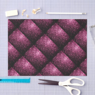 Dark Pink faux shiny glitter sparkles pattern Tissue Paper