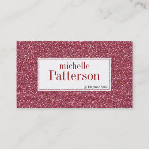 Dark Pink Glitter Appointment Business Cards