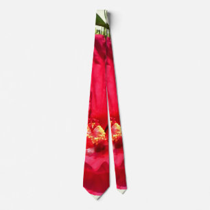 Dark Pink Hibiscus Tie