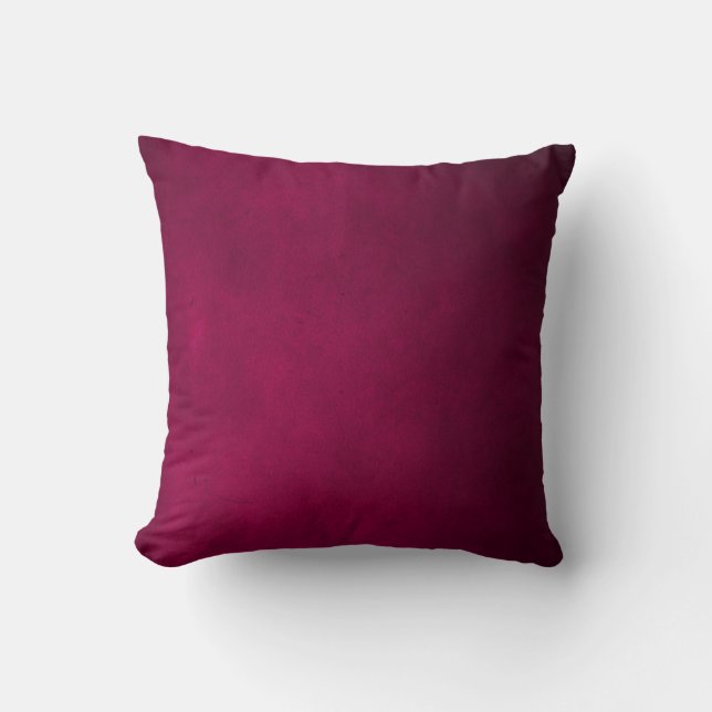Dark Pink Leather Plush Throw Pillow (Front)