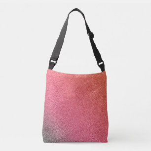 Dark-Pink-Orange Gradient Glitters Cross-Body Bag