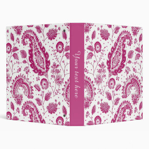 Dark Pink Paisley  Binder