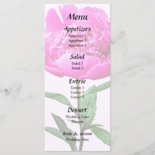 Dark Pink Peony Menu