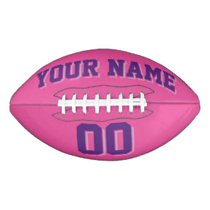 DARK PINK PURPLE AND LIGHT PURPLE Custom Football