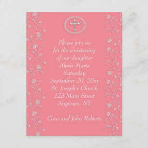 Dark Pink Religious Invitation