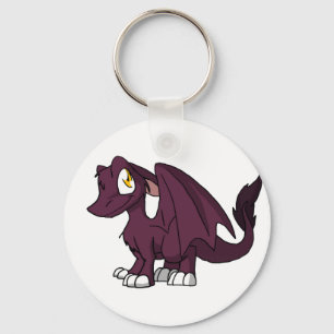 Dark Pink SD Furry Dragon Keychain