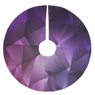 Dark Pink Vintage Polygonal Shimmer Brushed Polyester Tree Skirt