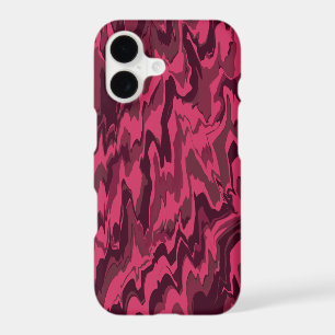 Dark Pink Wavy Liquid Pattern
