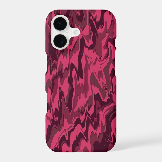 Dark Pink Wavy Liquid Pattern (Back)
