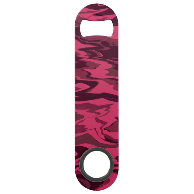 Dark Pink Wavy Liquid Pattern Bar Key (Front)