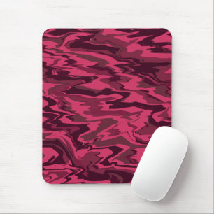 Dark Pink Wavy Liquid Pattern Mouse Pad