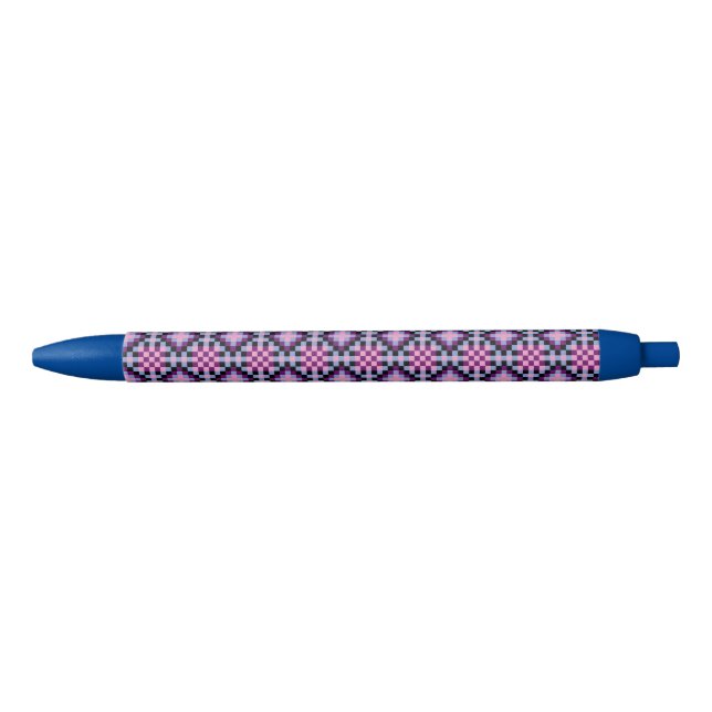 Dark Pixel Pattern Black Ink Pen (Front)