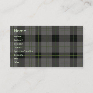Dark Plaid - Business Card