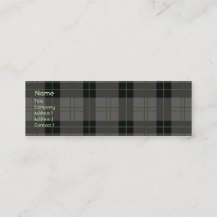 Dark Plaid - Skinny Mini Business Card