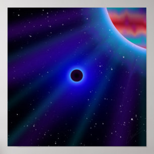 Dark Planet in Space Planets Digital Art Poster