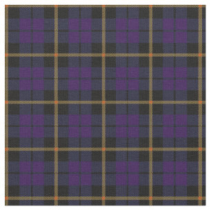 Dark plum purple black yellow stripe plaid print2 fabric