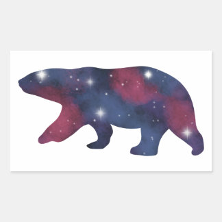 Dark Polar Bear Starscape Sticker
