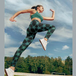 Dark practical green star leggings<br><div class="desc">Enjoy this cute practical legging with a black, and green colour and abstract star pattern.
The colour of the pattern is gradient from blue to green .
They will be awesome for fitness training, yoga, pattern</div>
